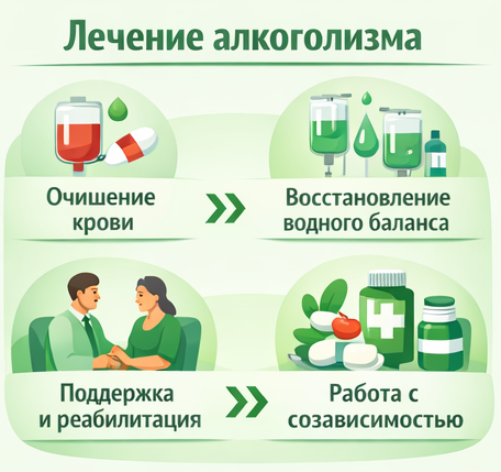 лечение алкоголизма в Гороховце этапы
